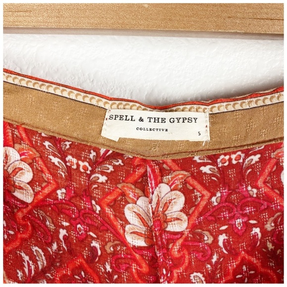 Spell & The Gypsy Collective Copper‎ Jewel Palazzo Pants Size Small - Picture 11 of 13